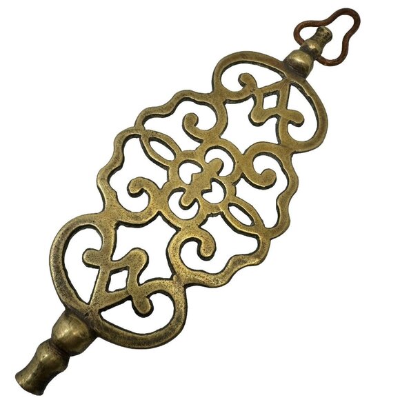 Chinese Qing Brass DecorativePot Hanger No HookC 19thAntique